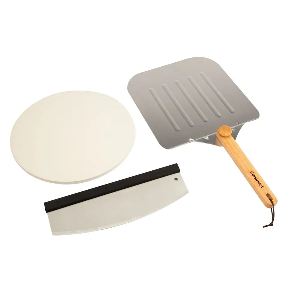 CONJUNTO PARA PIZZA CUISINART DELUXE 3 PEÇAS PRATA CPS-515