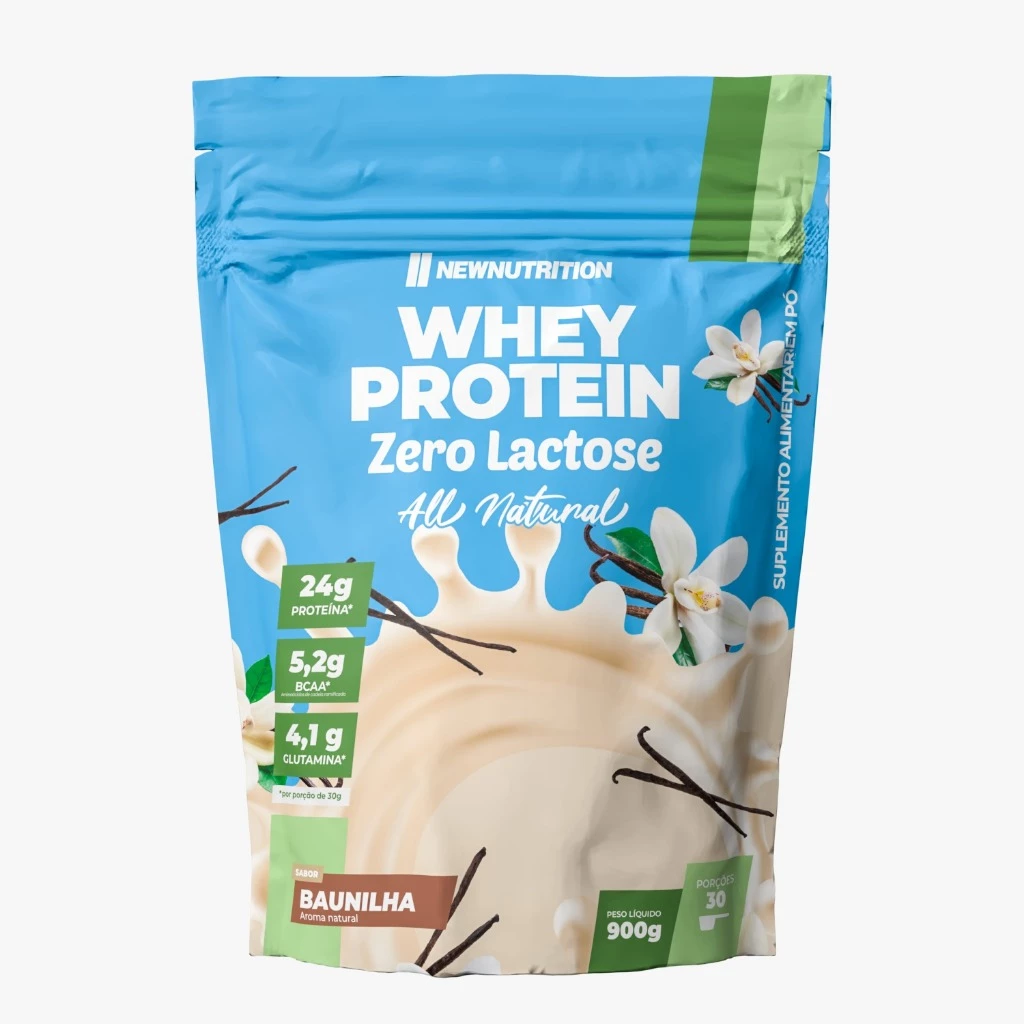 Whey Protein Zero Lactose All Natural 900g - New Nutrition