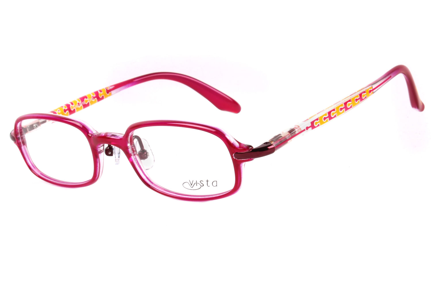 Armação Para Óculos de Grau Infantil Feminino Chilli Beans Quadrado Rosa LV.KD.0010.1313