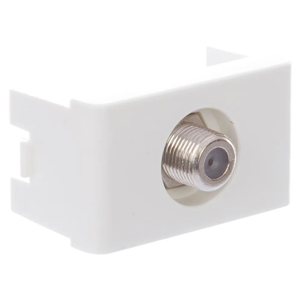 Módulo Tomada Antena Tv Cabo Coaxial 9 Mm Tipo F Branco Lunare Schneider