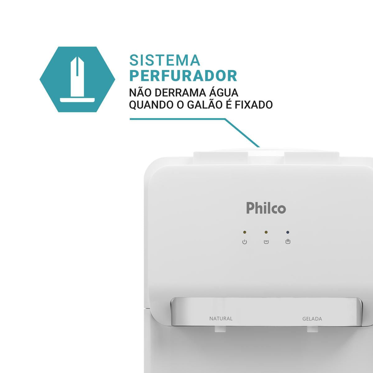 Foto 5 de Bebedouro Philco 20L Água Gelada e Natural com Compressor PBE11 110