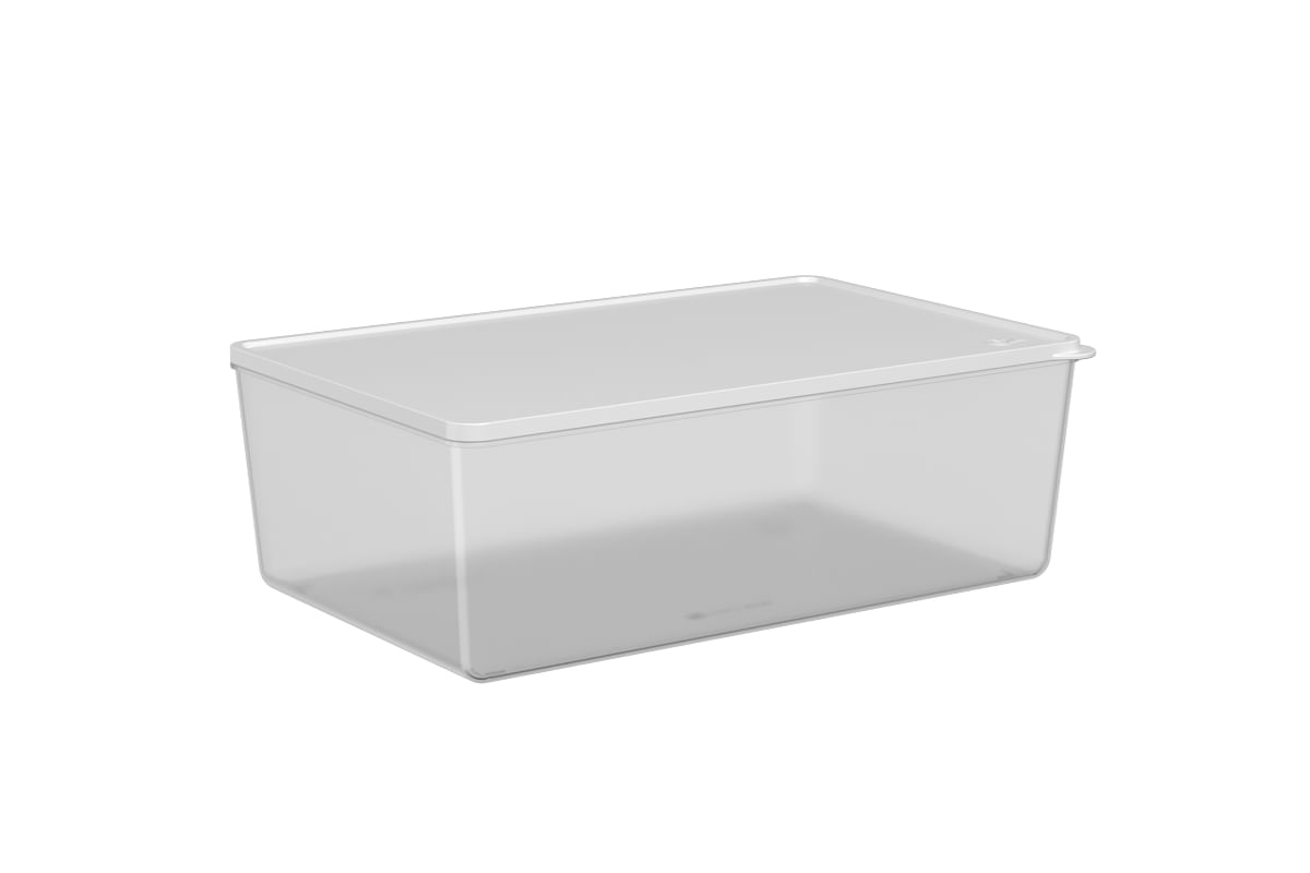 Pote Sem Grade 4,5l Natural Basic Coza 30,8 x 19,3 x 9,7 cm Branco
