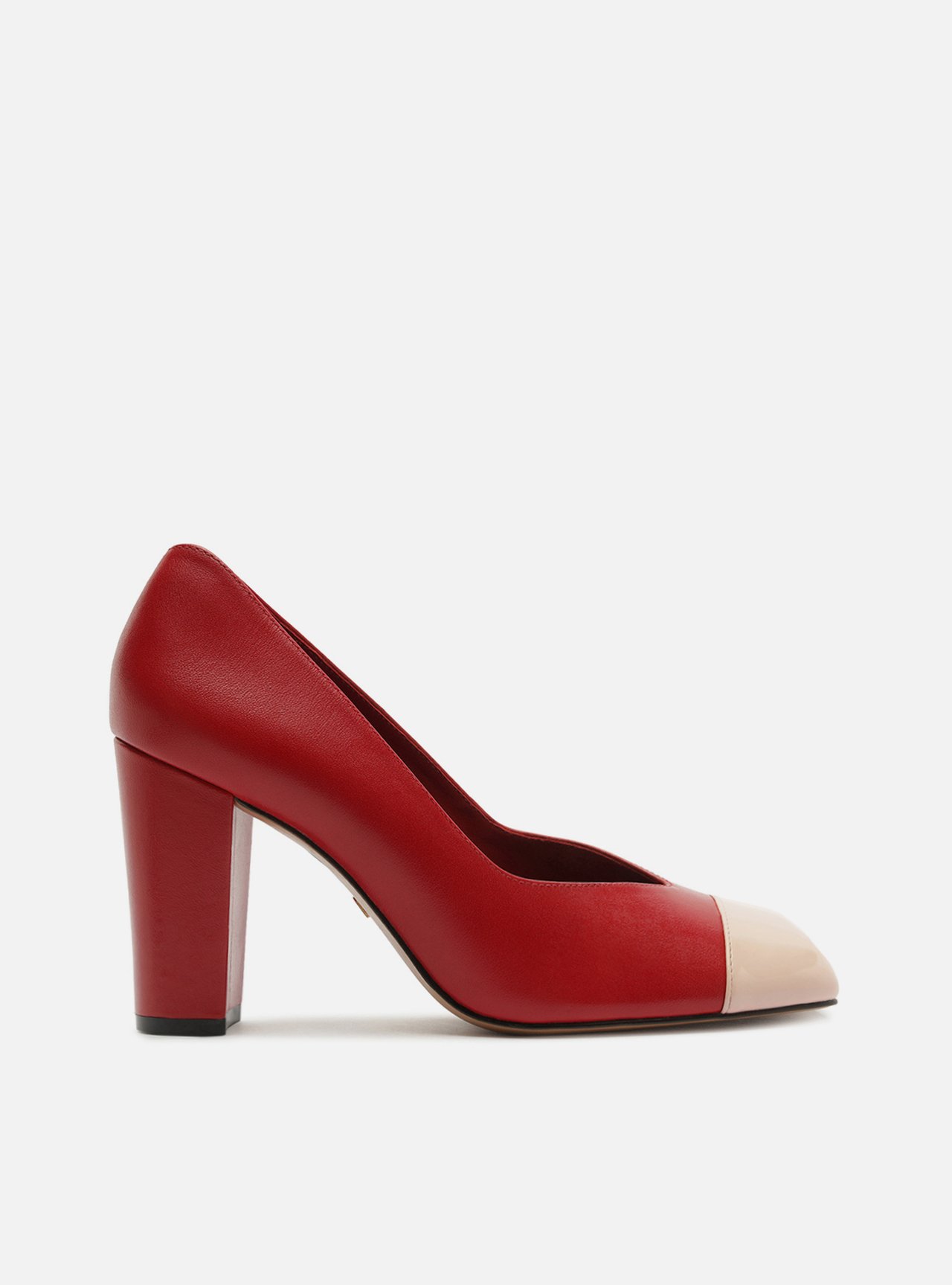 Scarpin Margot Vermelho Salto Bloco