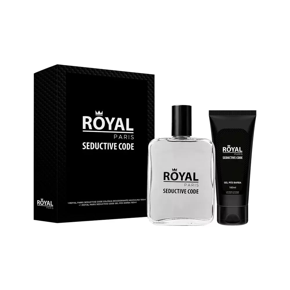 Kit Royal Paris Seductive Code Colônia Masculina 100ml + Gel Pós Barba 100ml