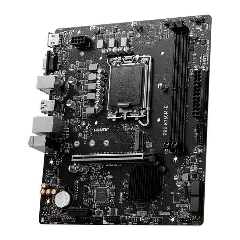Foto 4 de Placa Mae MSI Pro B760M-E, DDR5, LGA1700, M-ATX, Chipset Intel B760, PRO-B760M-E