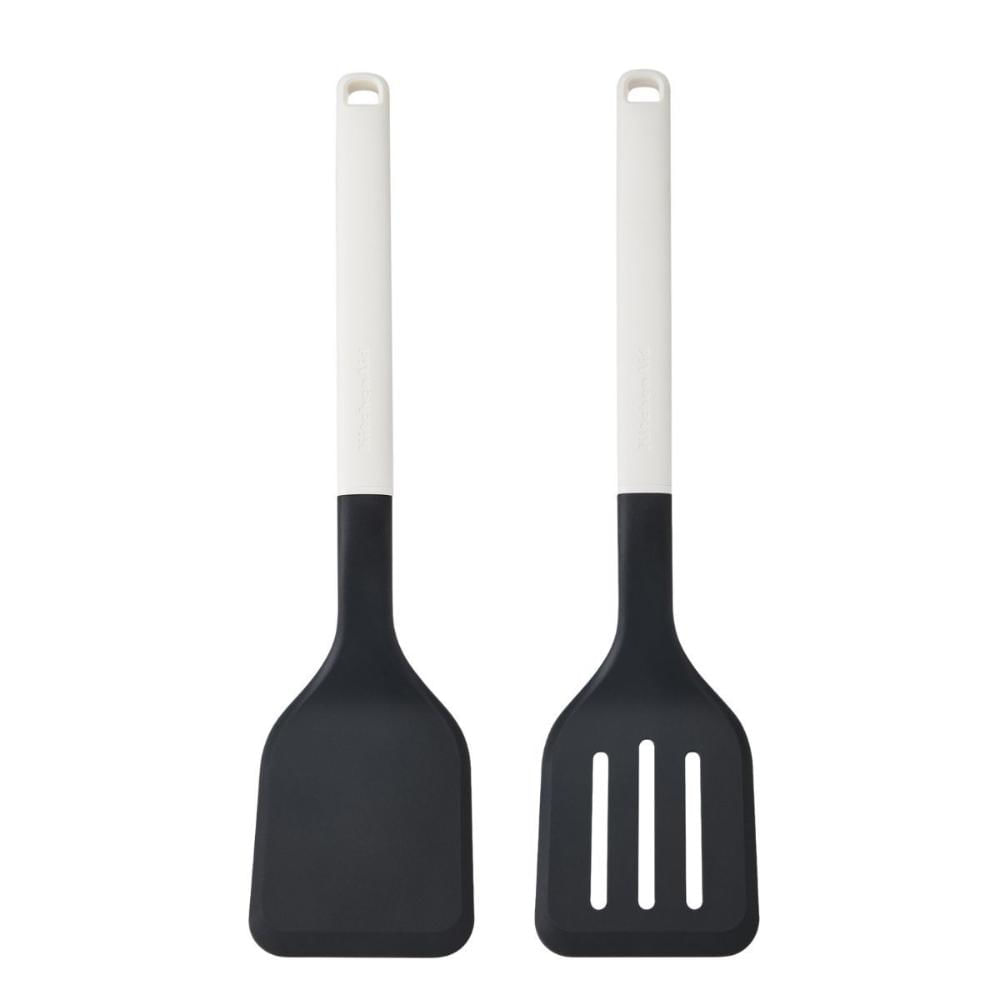 Jogo Espátula Turner e Perfurada Cozinha Branco KitchenAid