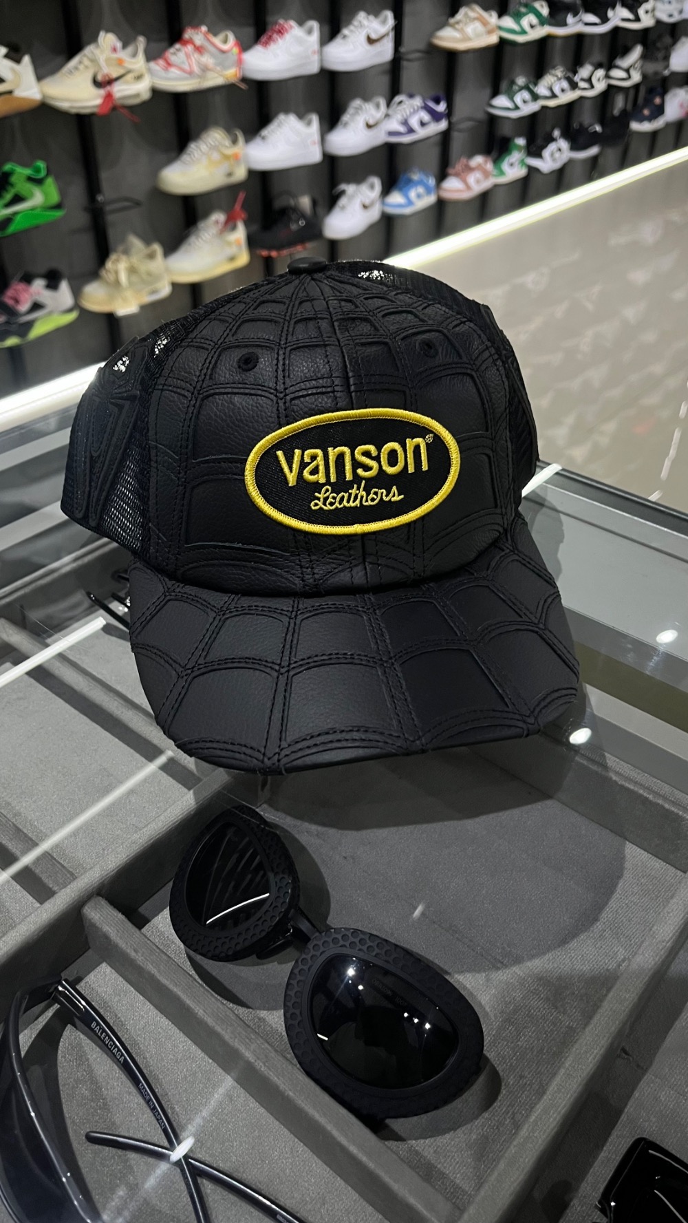 Vanson Leathers x Supreme Boné Spider Man 6-Panel Black SS26-W14 — Único, Novo
