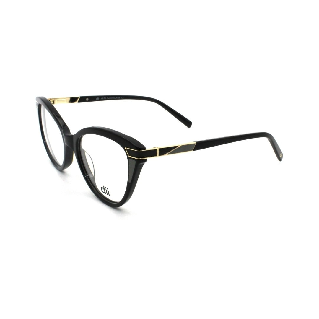 Armação para Óculos de Grau Feminino Dii Collection RDII14321C1 Preto