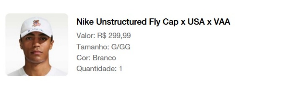 USA x V.A.A. x Nike Boné Fly White — G, Novo