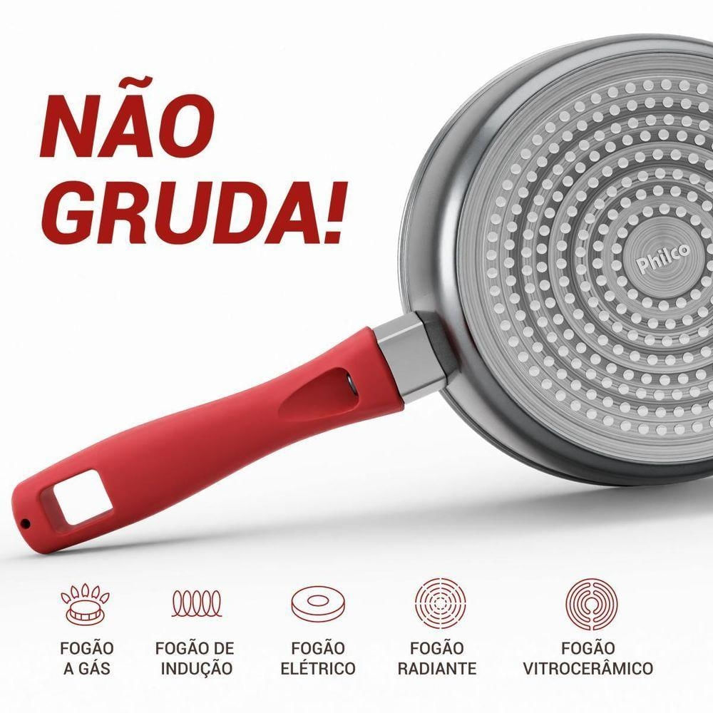 Foto 2 de Panela Philco 3L Redstone com Tampa de Vidro - PPN22A