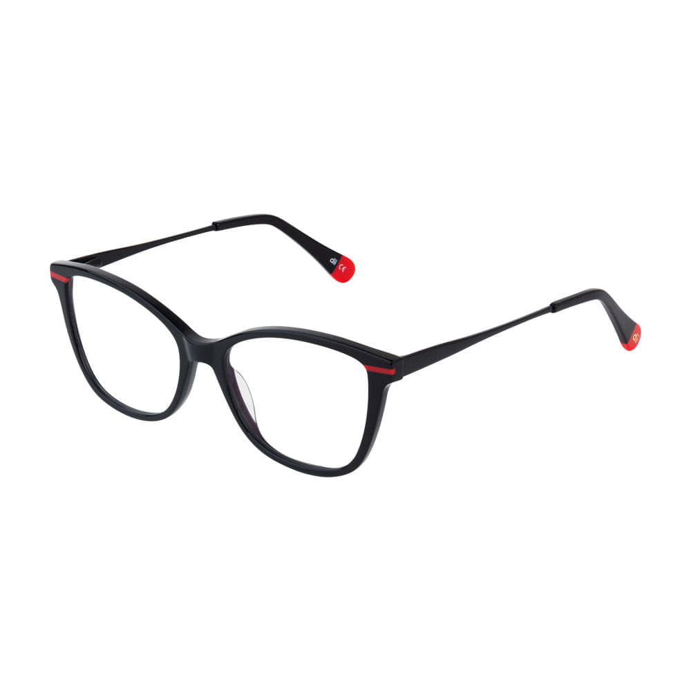 Armação para Óculos de Grau Feminino Dii Collection 5513 Preto com Vermelho