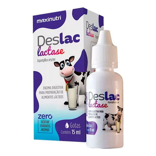 Deslac Lactase Gotas 15ml Intolerância Lactose - Maxinutri