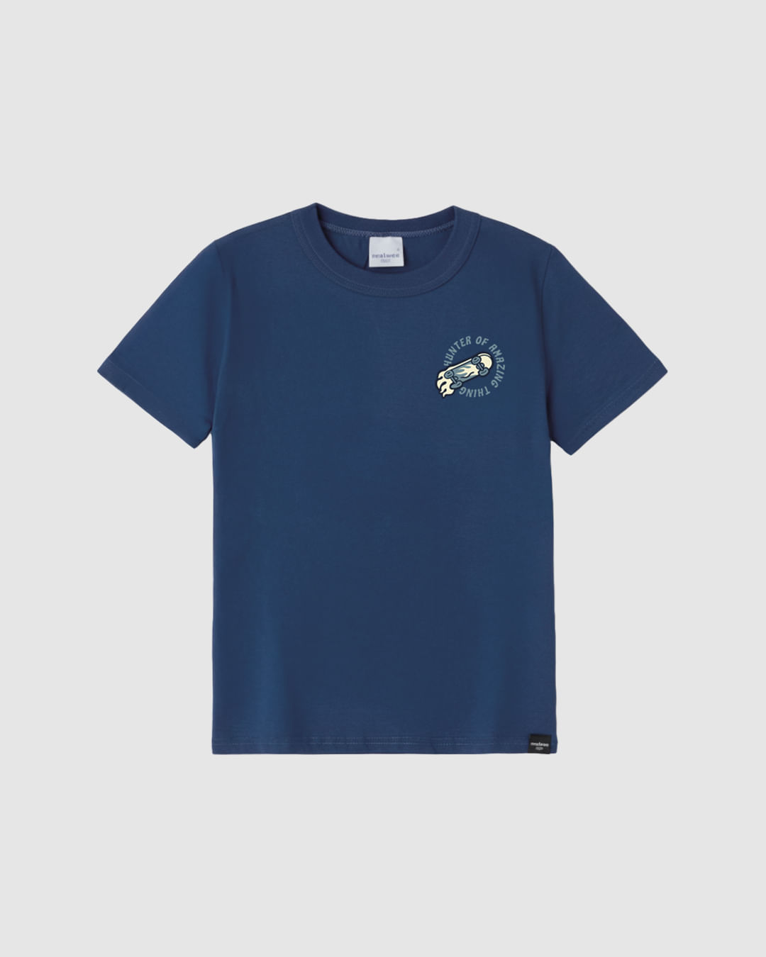 Camiseta Infantil Menino Hunter Of Amazing Things Em Algodão Malwee Kids — Azul - 8