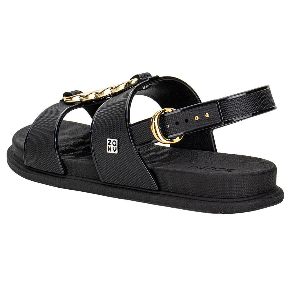 Foto 2 de Sandália Feminina Flat Glam Zaxy 19222