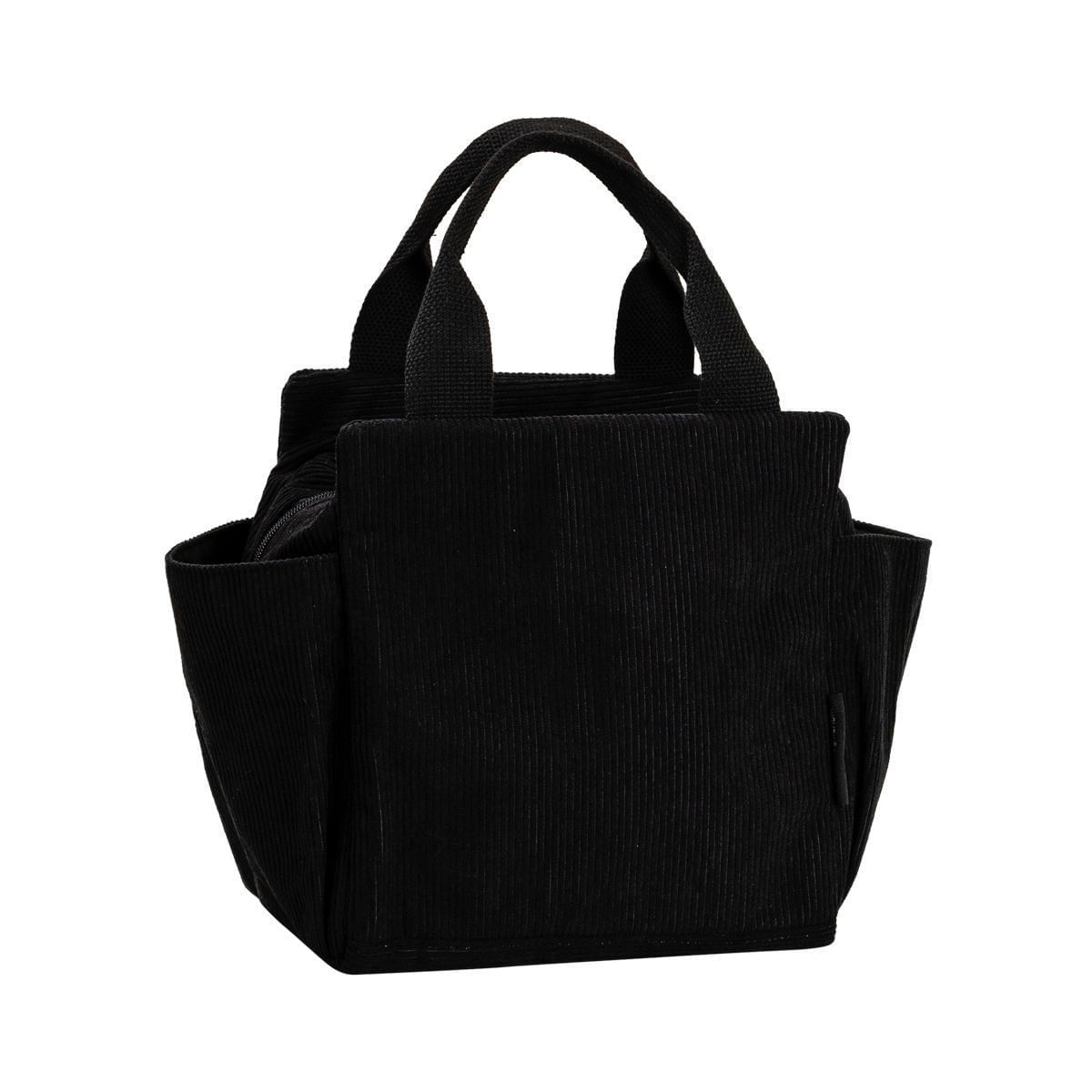 Bolsa Térmica Cotelê Preto Único