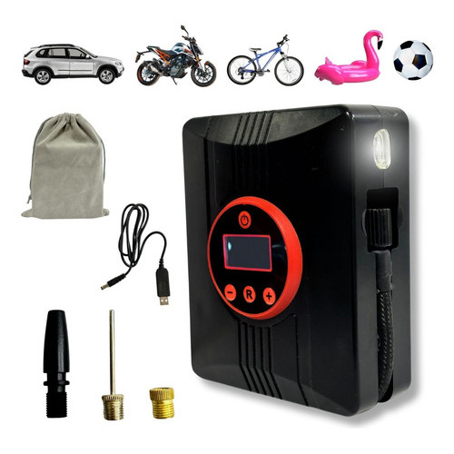 Mini Compressor De Ar Automotivo 100 Psi 17l/min 12v Digital