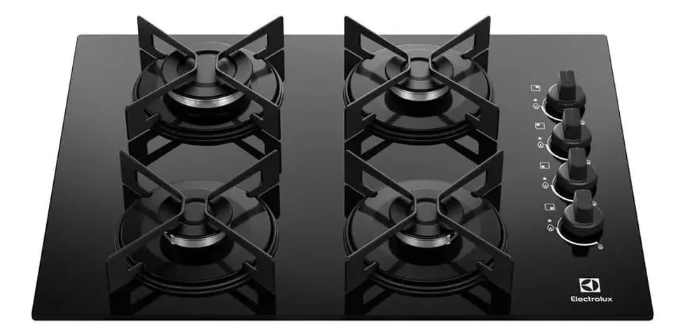 Cooktop 4 Bocas Gás Electrolux Vidro Bivolt