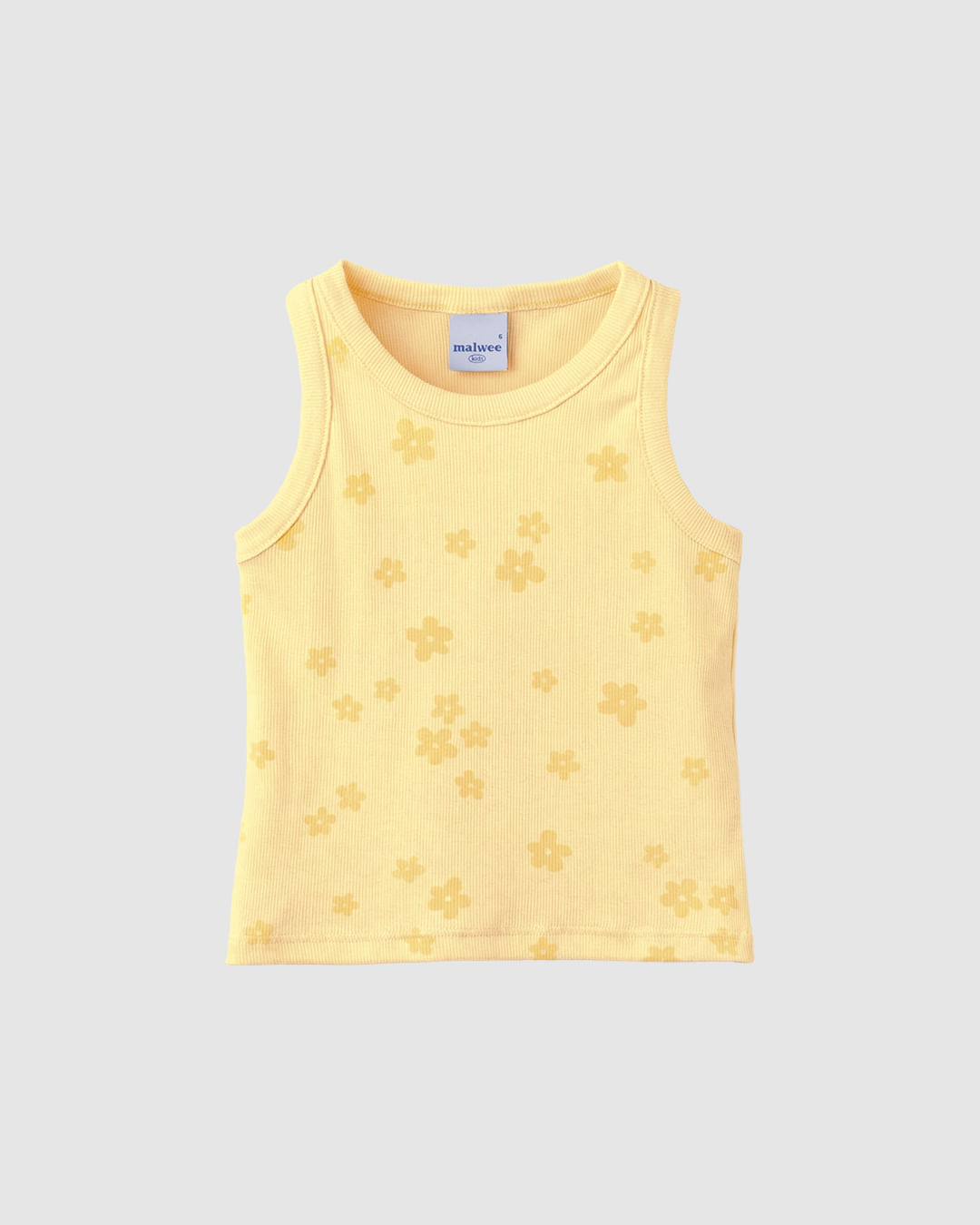 Regata Infantil Menina Estampa Flor Em Ribana Malwee Kids — Amarelo - 8