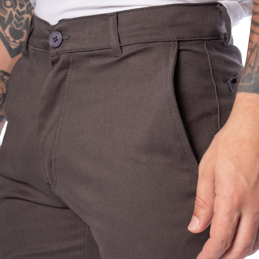 Foto 2 de Bermuda Jeans Masculina Preston Slim Cinza Escuro