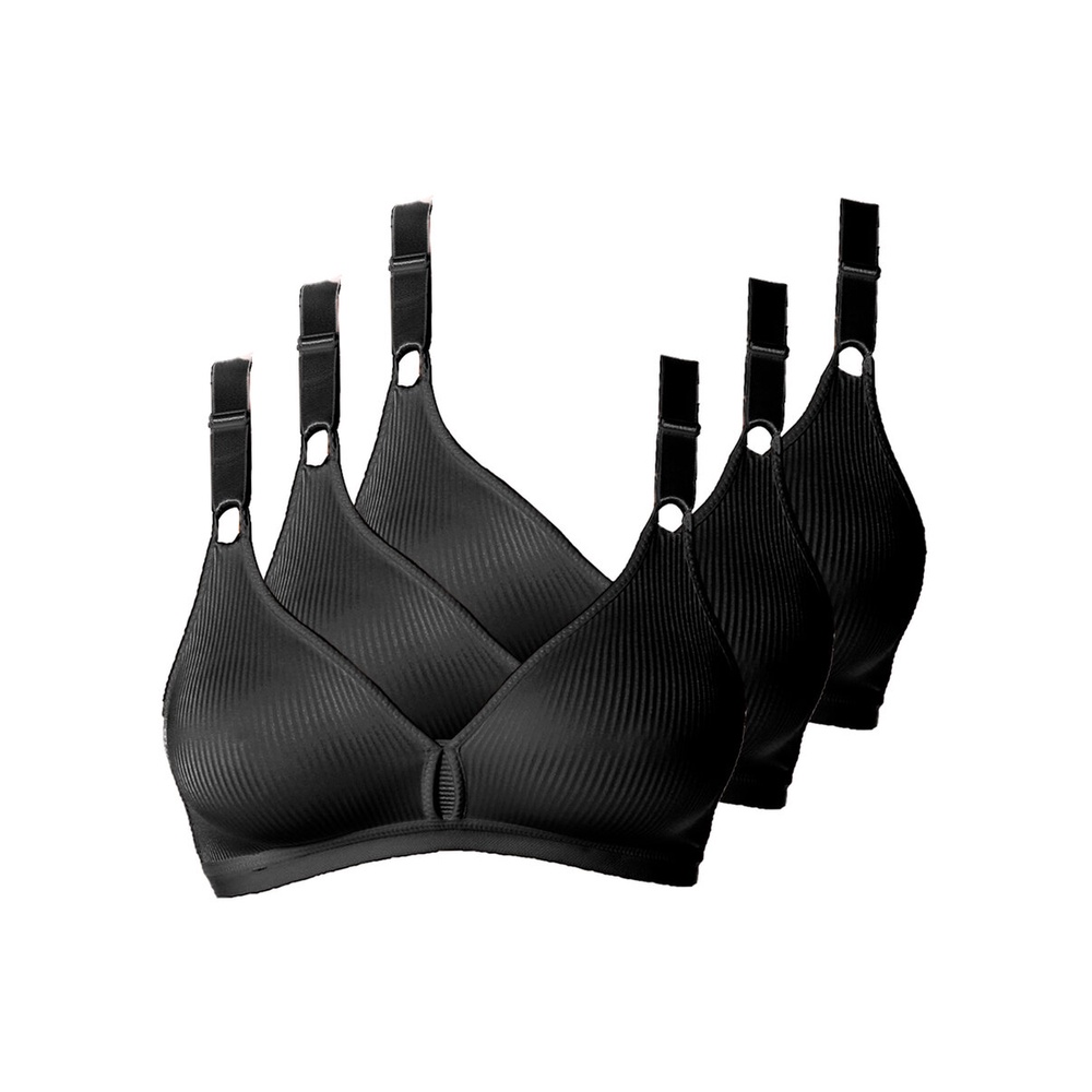 Kit com 3 Sutiãs sem Aro e sem Bojo Demillus 61196/61096 Taça B