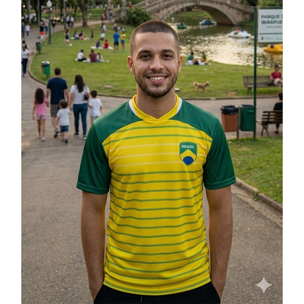 Camisa Brasil Masculina Torcedor Sport + - GG