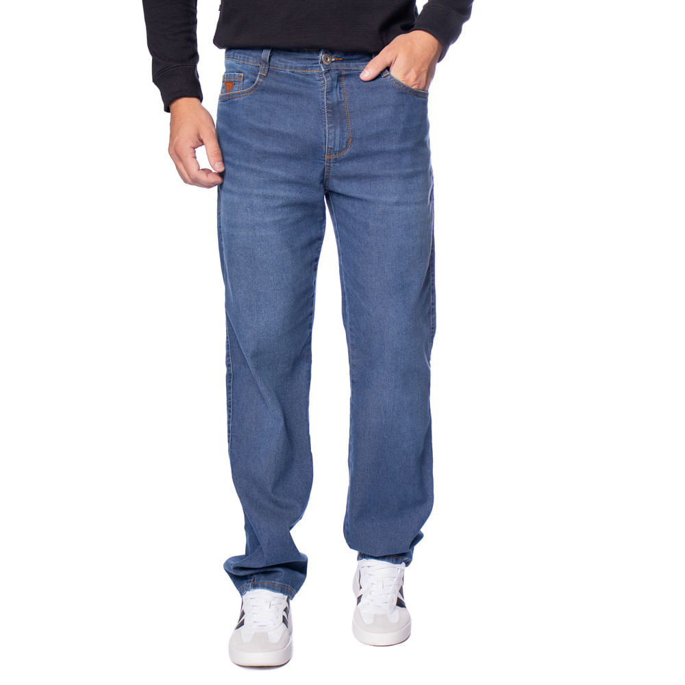 Calça Jeans Masculina Max Denim Reta Azul