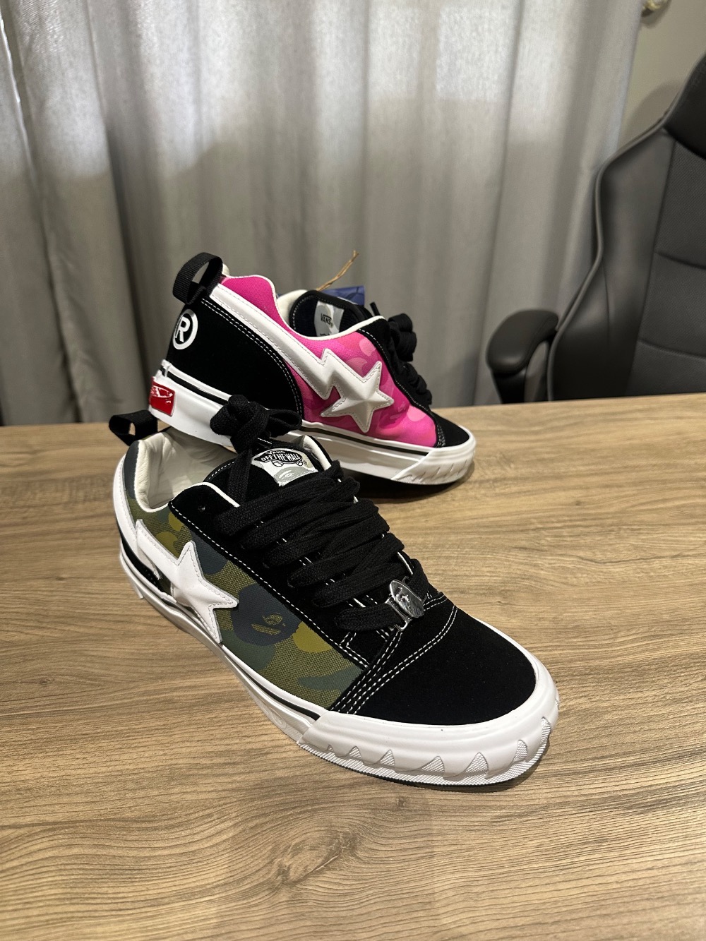 BAPE x Vans Premium Knu Skool Camo Green — 41, Novo