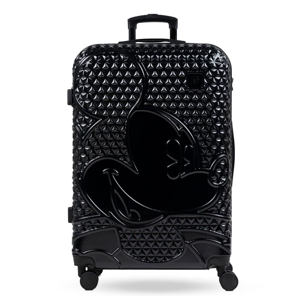 Mala de Viagem Grande 32 Kg ABS 4 Rodas Mickey Epcot Preta G / Preto