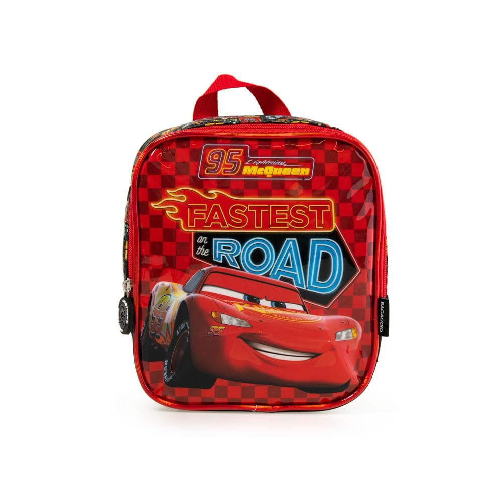 Lancheira Escolar Masculina Carros U / Vermelho