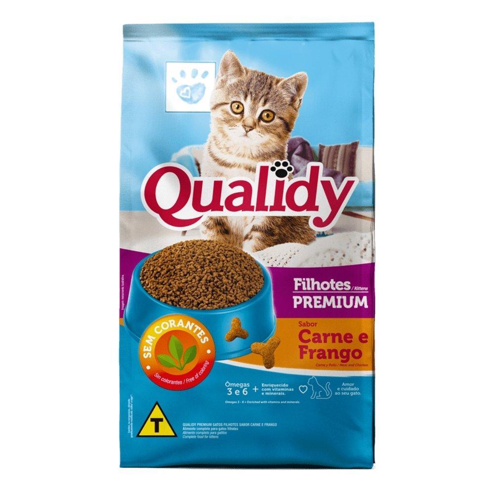 Ração Qualidy Premium para Gato Filhotes Carne e Frango 500g