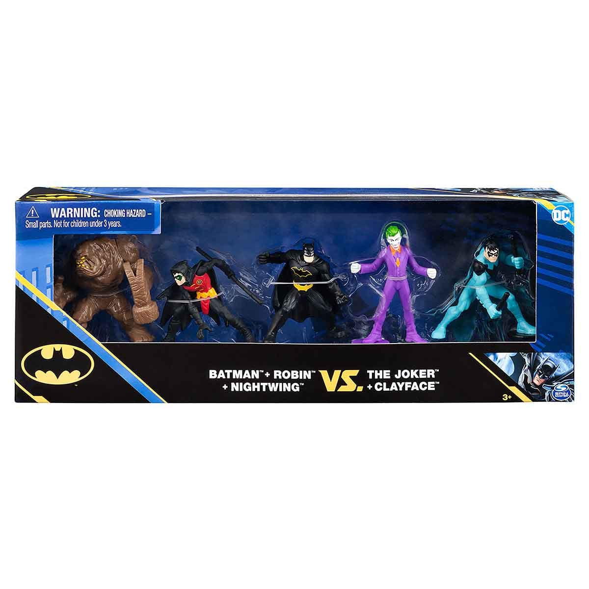 Batman - 5 Bonecos 5Cm - Batman Vs Coringa E Cara De Barro