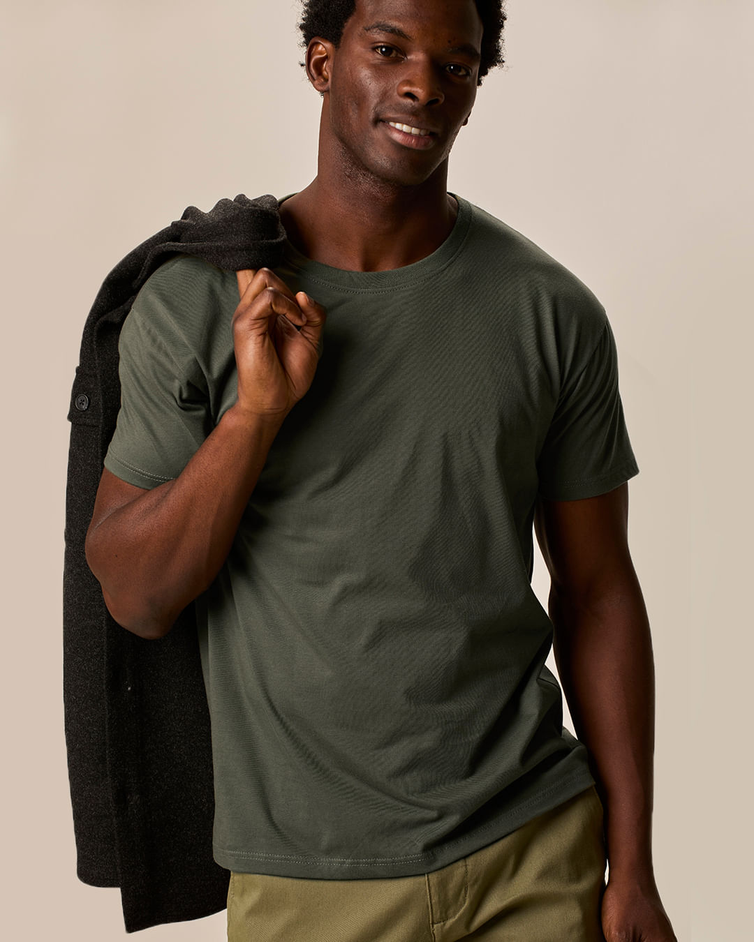 Camiseta Original Masculina Decote Redondo Em Algodão — Verde - XGG