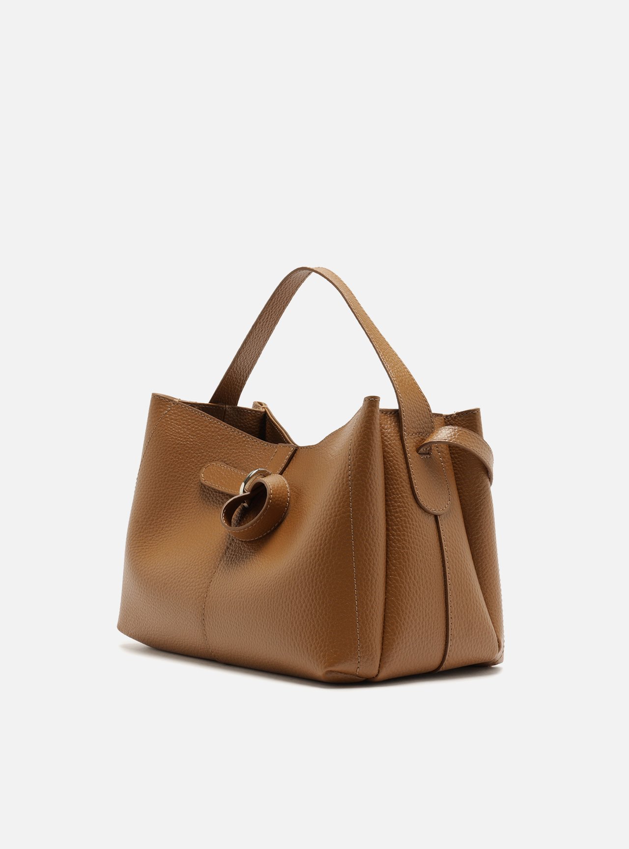 Foto 2 de Bolsa Tote Marrom Média Laço