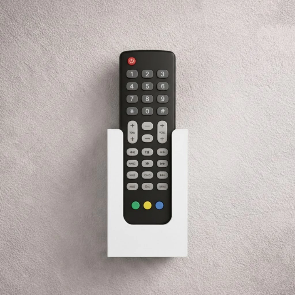 Suporte P/ Controle Remoto De Ar Condicionado ou TV Universal Cor Branca/Preta