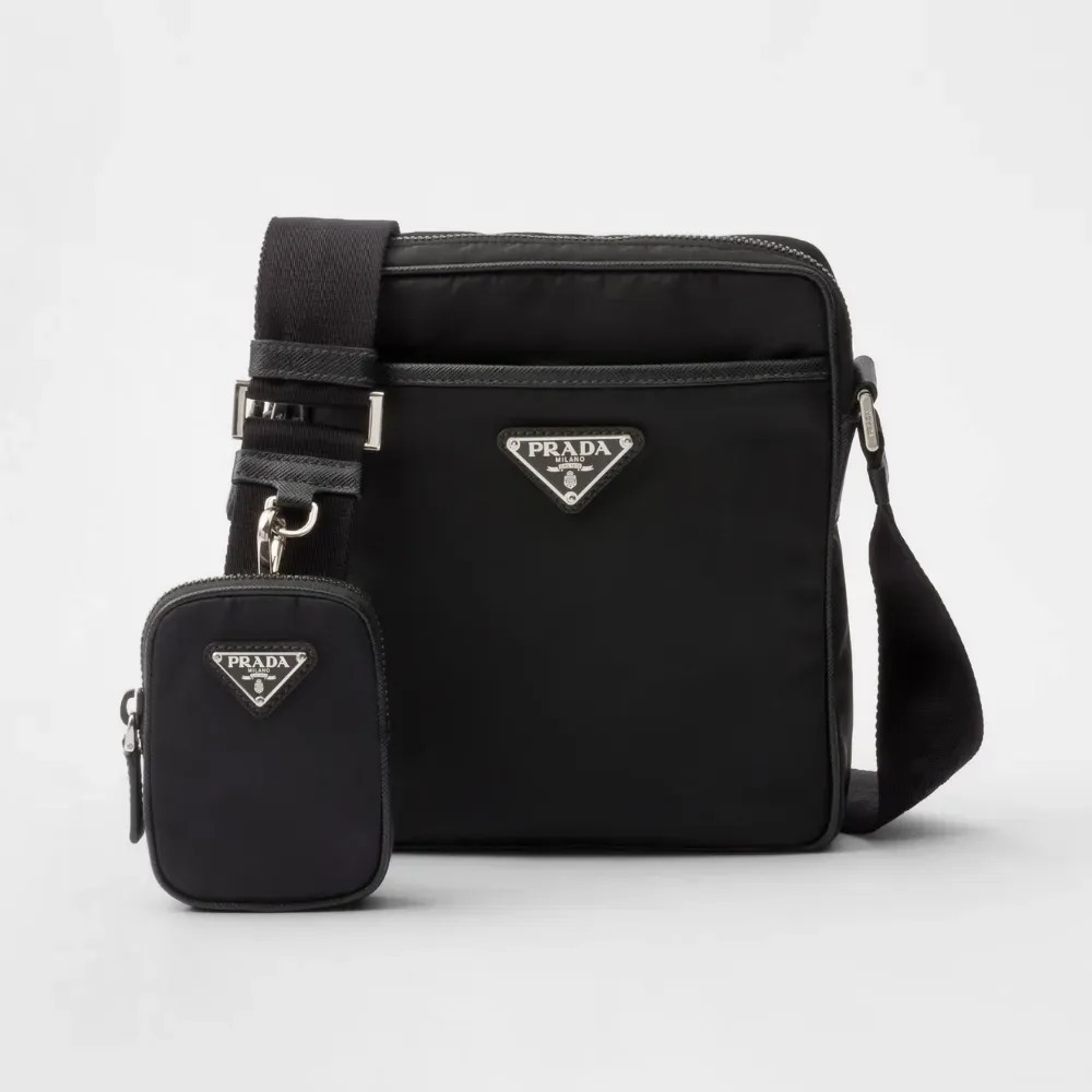 Shoulder Bag Prada Sea Beyond Saffiano Re-Nylon Black — único, Novo