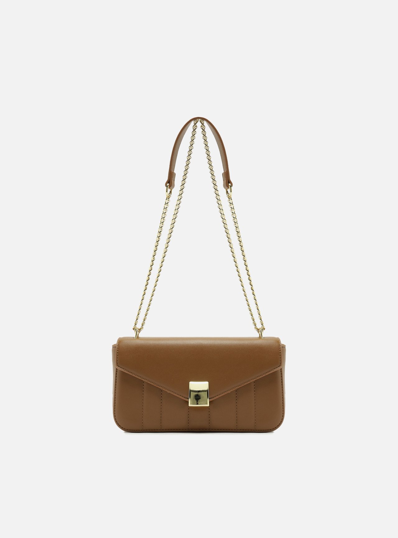 Bolsa Tiracolo Marrom Pequena Corrente