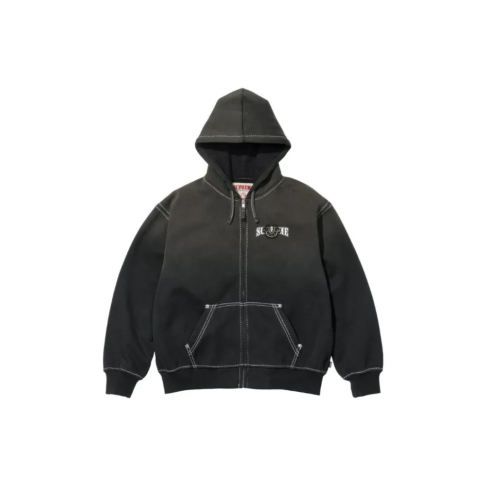 True Religion x Supreme Moletom Zip Up Hooded Black FW25-W13 — G / XG, Novo