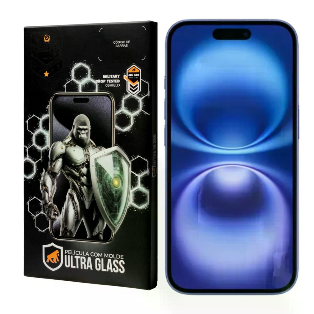 Película para iPhone 16 - Ultra Glass - Preta - Gshield