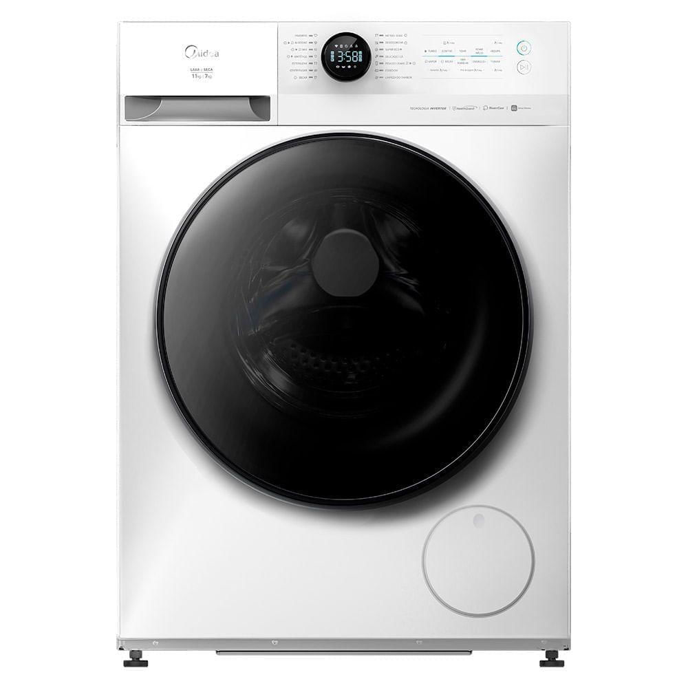 Lava e Seca 11kg Branca Slim HealthGuard Conectada Midea MF201D110WB/WK-01 110V