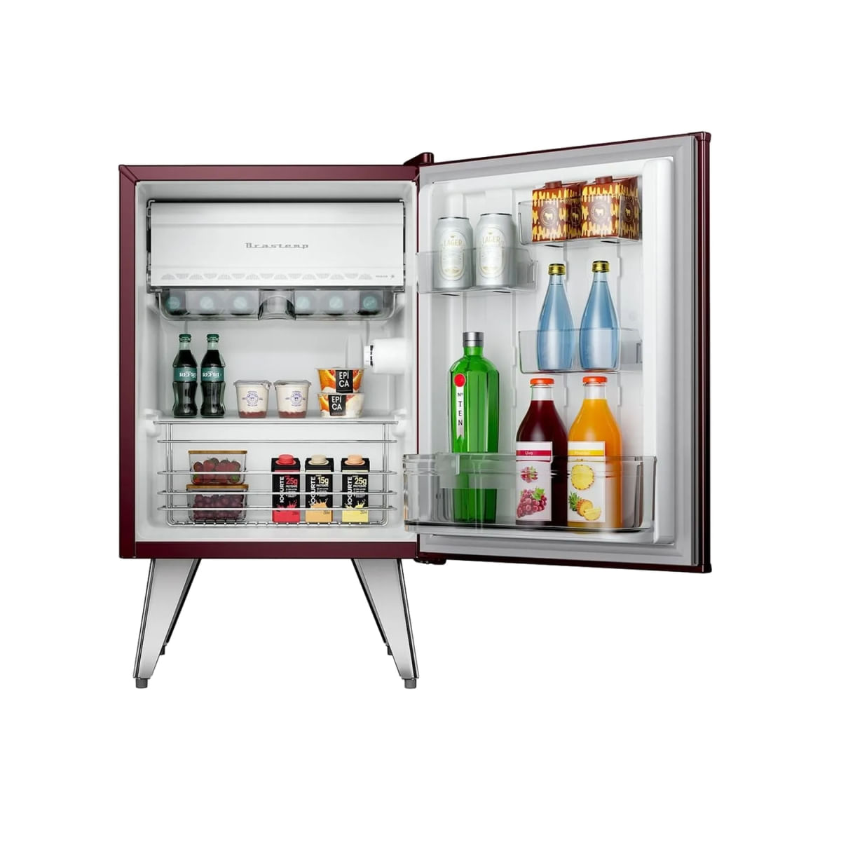 Foto 4 de Frigobar Brastemp Retrô 76 Litros Marsala Wine - BRA08MG 110