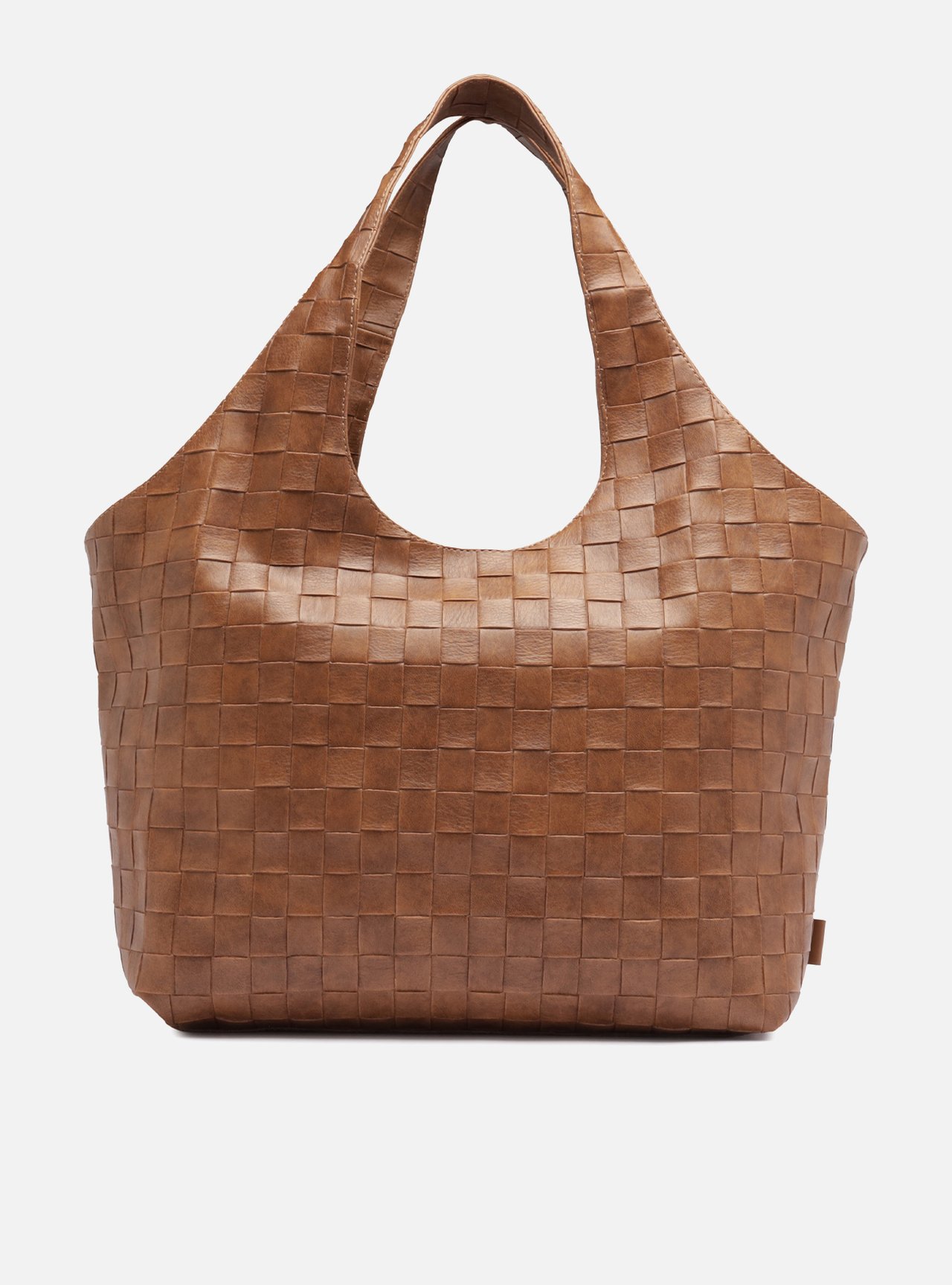 Foto 3 de Bolsa Hobo Marrom Grande Tressê