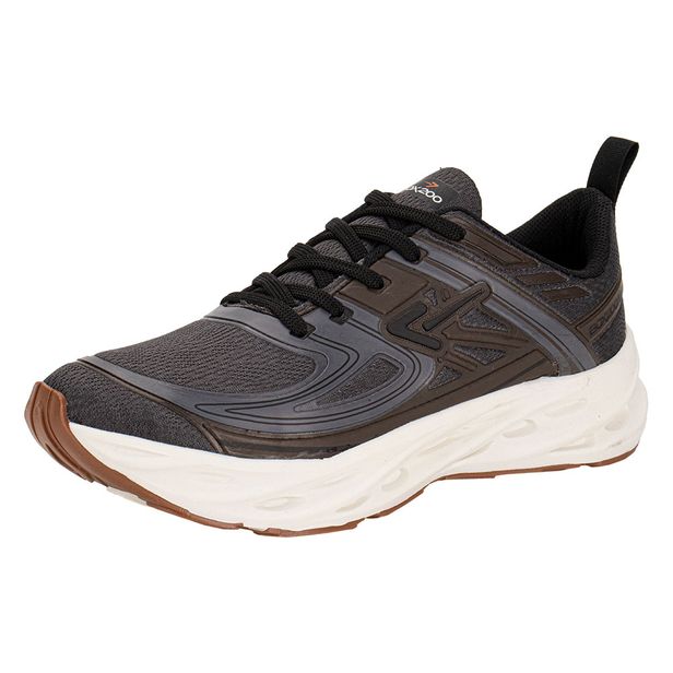 Tênis Masculino Box 200 BX2591 PRETO/CAFÉ 38