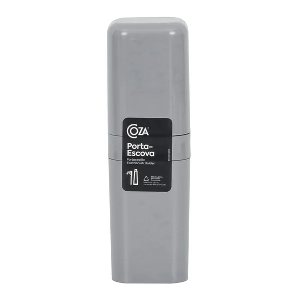 PORTA ESCOVA SPLASH COM TAMPA CINZA - BRINOX