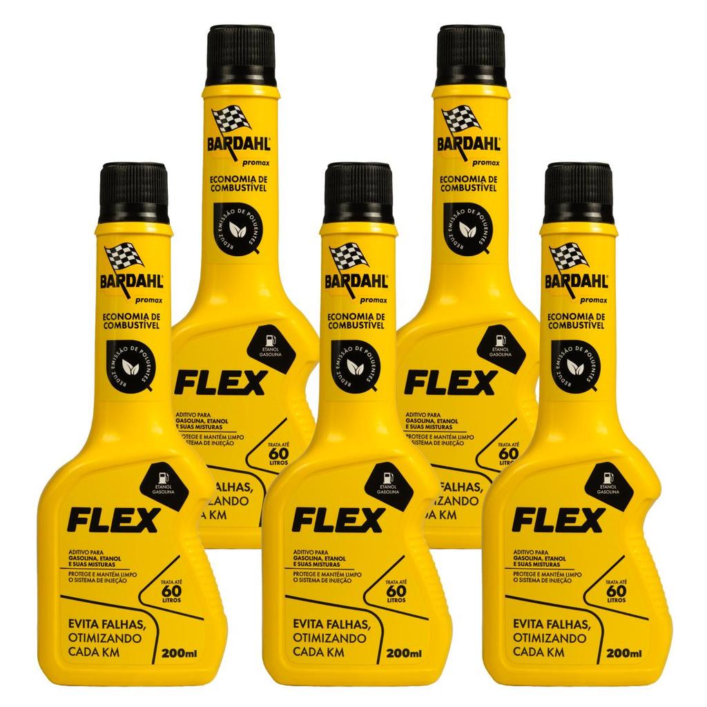 Aditivo Combustível Bardahl Flex 200ml Kit 5 Un.