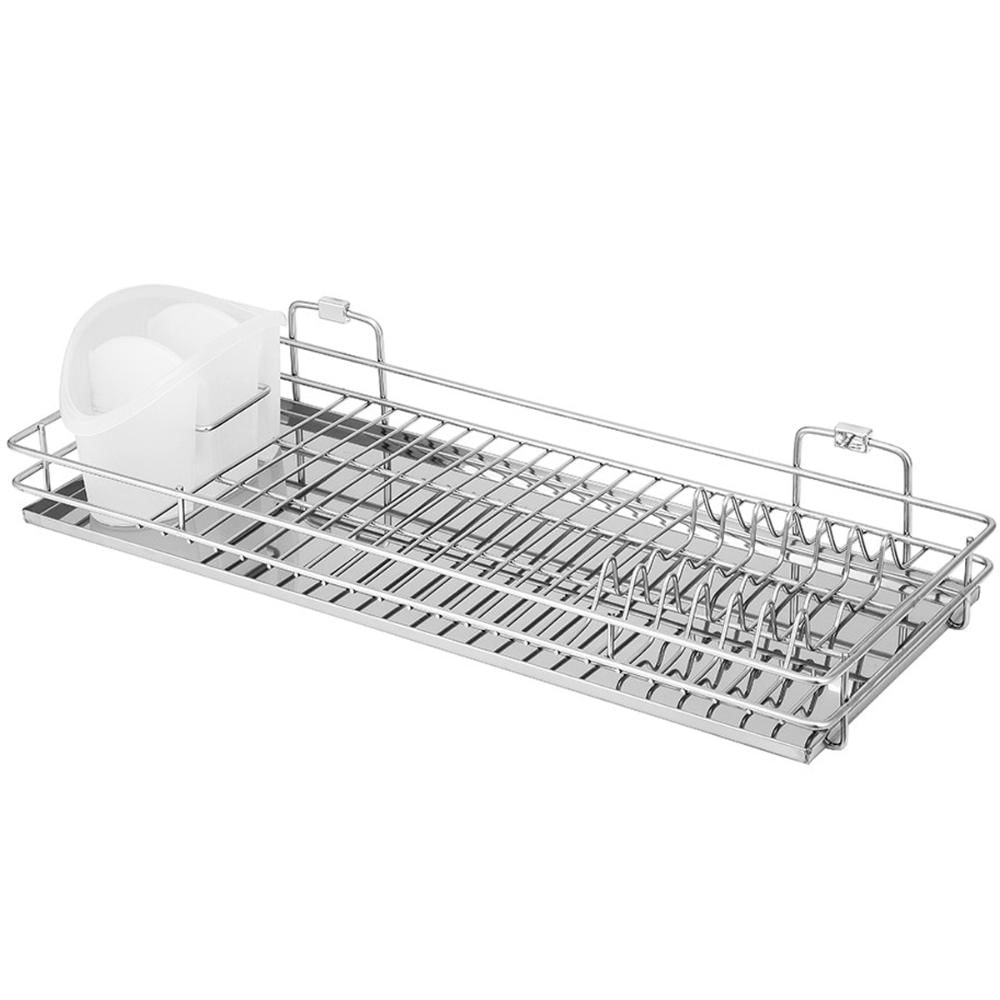 Escorredor de Louça Aéreo com Bandeja e Porta Talheres Masutti Copat em Aço Inox