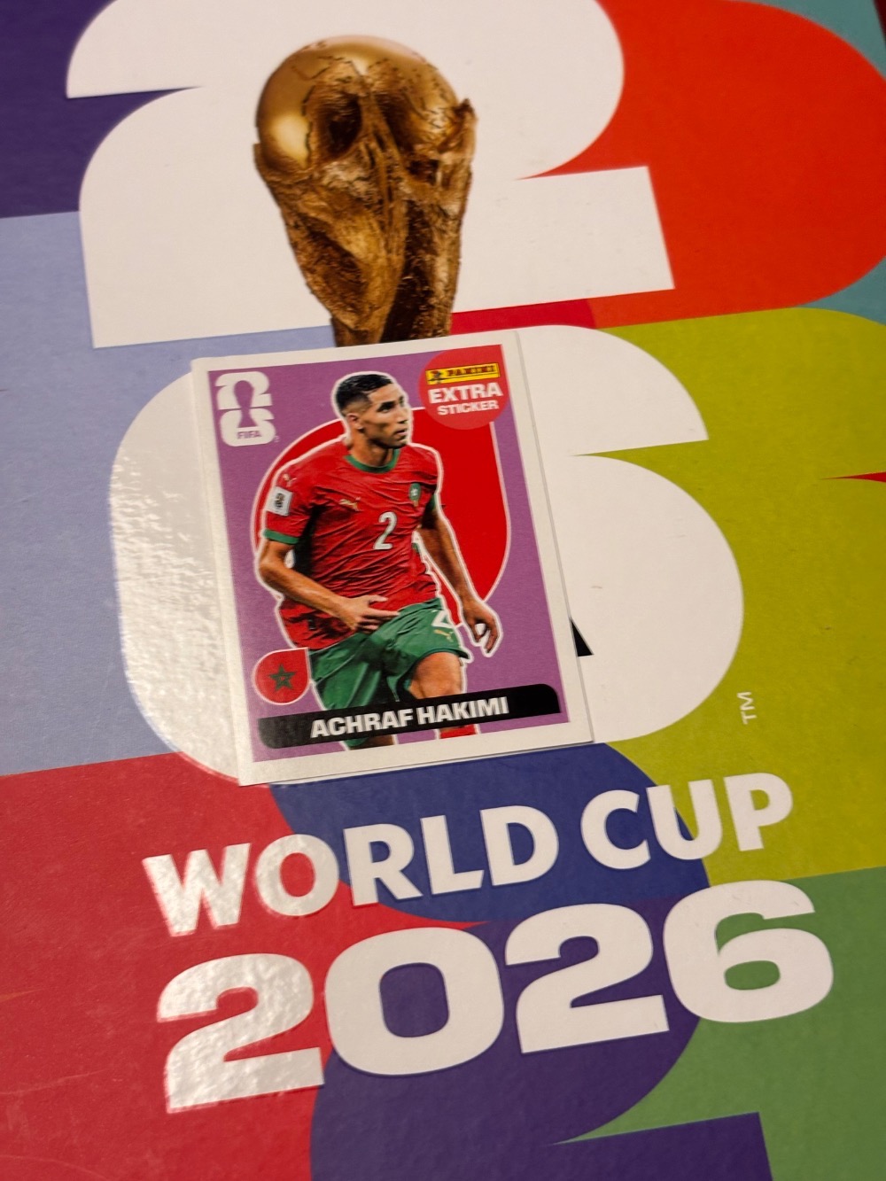 Figurinha Panini Achraf Hakimi Roxo Legend FIFA World Cup 2026 — Único, Novo