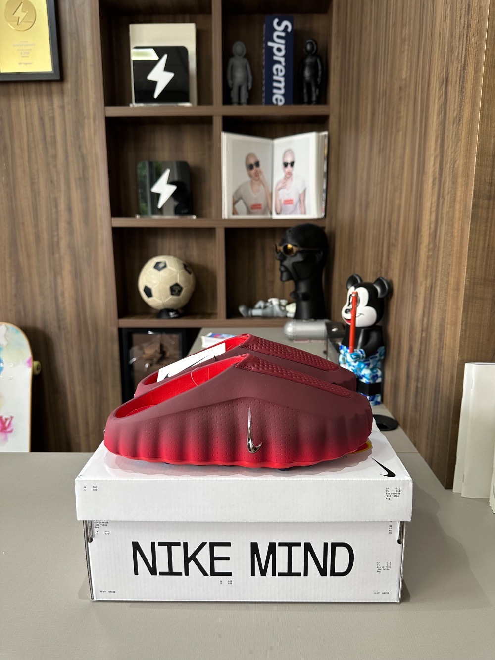 Nike Mind 001 Slide Team Red University Red — 39.5, Novo