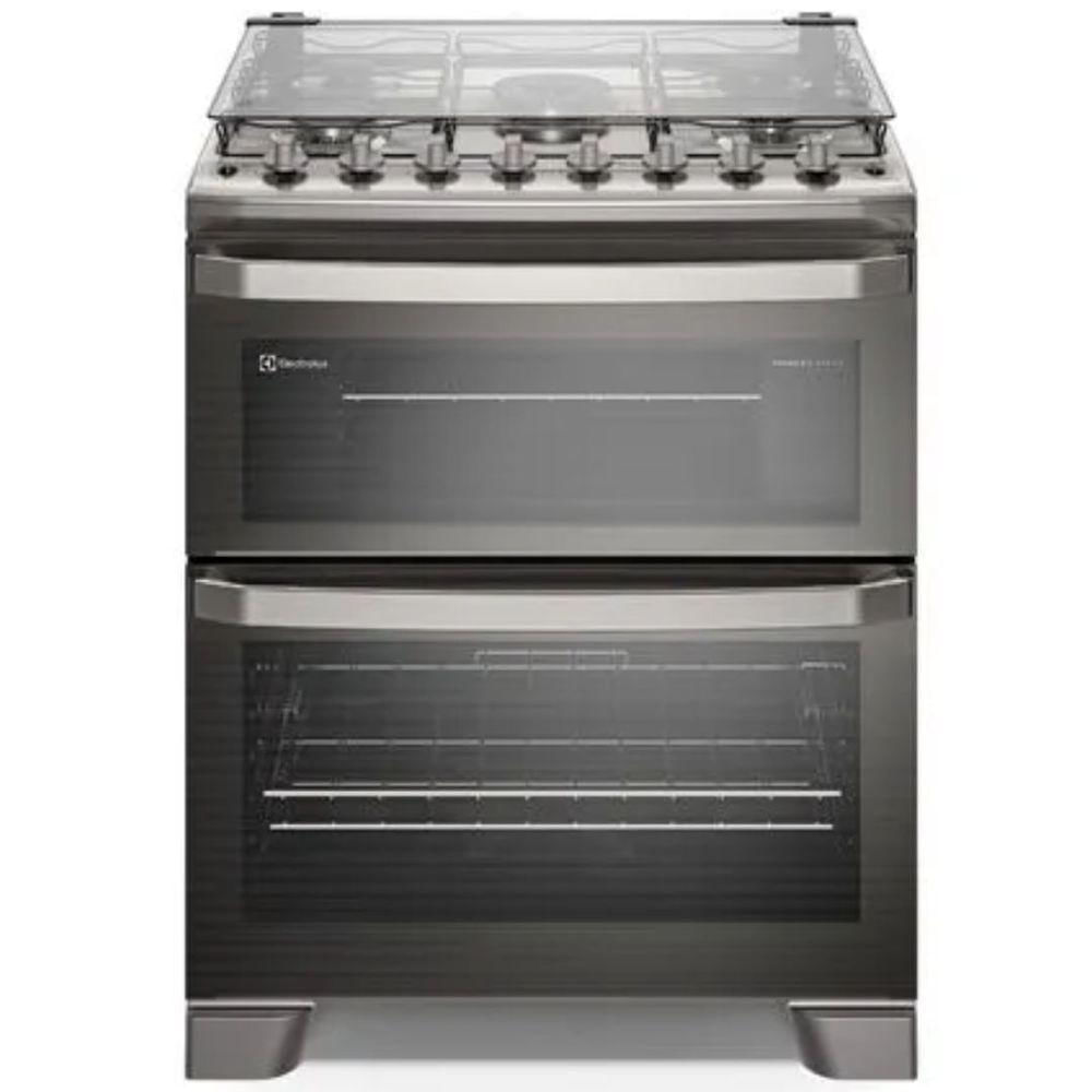 Fogão de Piso 5 Bocas Gás GLP Electrolux FE5DC Mesa Inox Cinza 110V