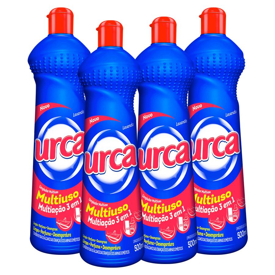 Kit 4 Multiuso Urca Maxx Lavanda Azul 500ml