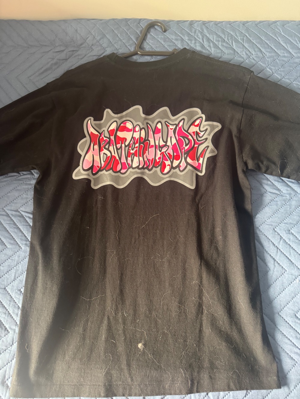 Camiseta BAPE Face Sta Color Camo Black Purple — G, Usado